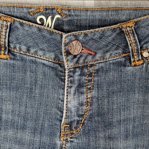 WÖRN Jeans High Quality Heavy Stitched Wide Leg Denim Jeans Women's Size 8 - Picture 4 of 16